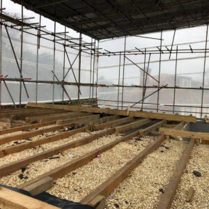 New first-floor timber joists for the Weybridge house extension