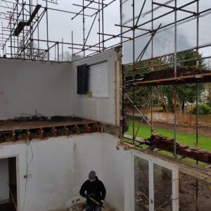 Internal demolition during a Weybridge house extension by Art & Build Ltd, a Croydon-based construction company