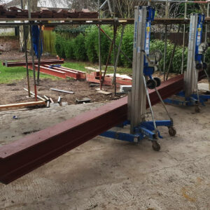 Structural steel beam installation in Weybridge by Croydon-based builders Art & Build Ltd