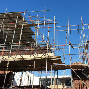 Two-storey house extension under construction by Croydon-based construction company Art & Build Ltd