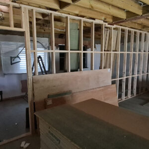 Internal timber partition walls constructed in Weybridge by Croydon-based builders Art & Build Ltd