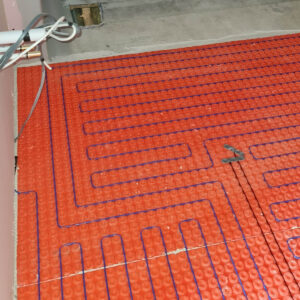 Underfloor heating installed during the Weybridge refurbishment by Croydon-based builders Art & Build Ltd