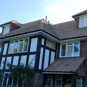 Front elevation after the Weybridge house refurbishment by Croydon-based builders Art & Build Ltd