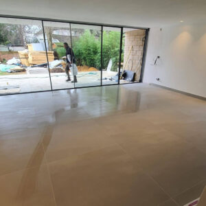 Large open-plan extension interior completed by Croydon-based construction company Art & Build Ltd