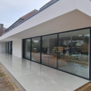 Contemporary house extension exterior completed in Weybridge by Art & Build Ltd