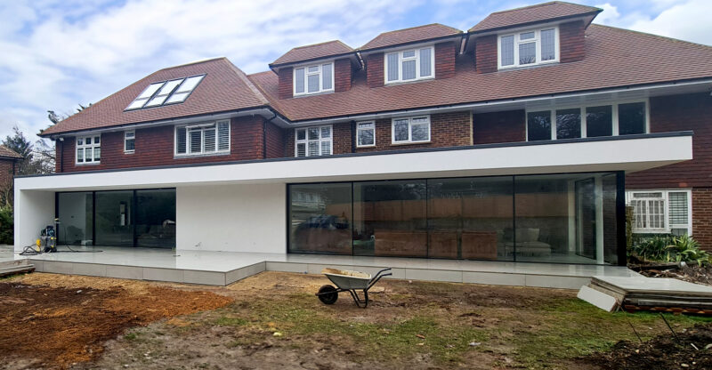 Completed house extension and loft conversion in Weybridge, Surrey by Croydon-based builders Art & Build Ltd