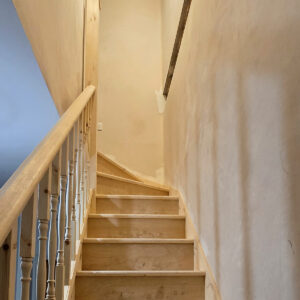 Bespoke timber staircase providing access to the new loft floor, by experienced builders based in Croydon
