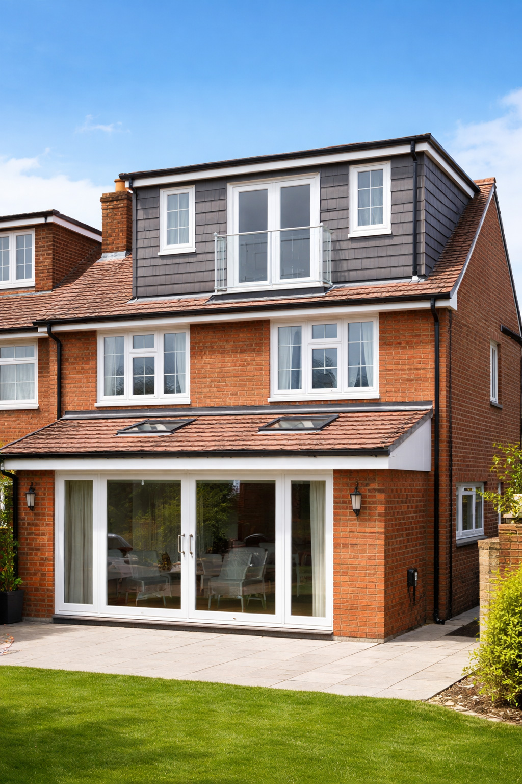 Example of a dormer loft conversion on a typical London house – visual reference