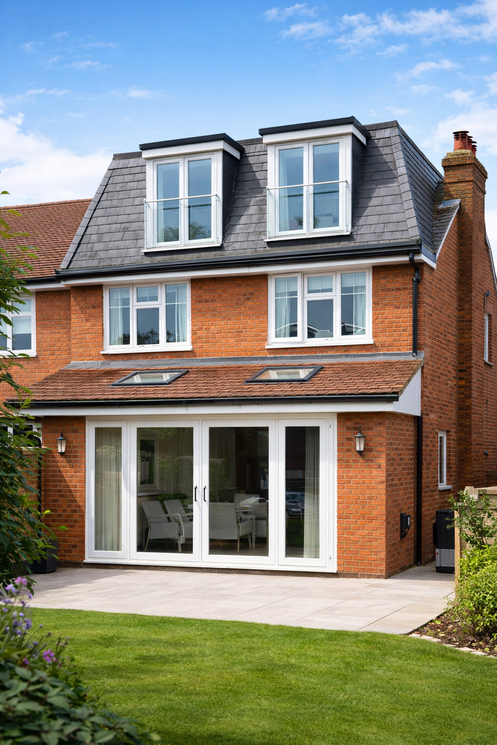 Example of a mansard loft conversion on a terraced house in London – visual concept