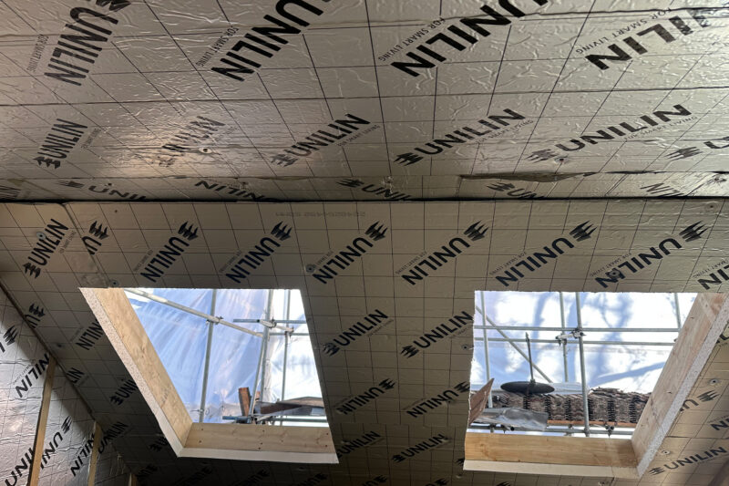 Insulation and breathable membrane installed during Croydon loft conversion