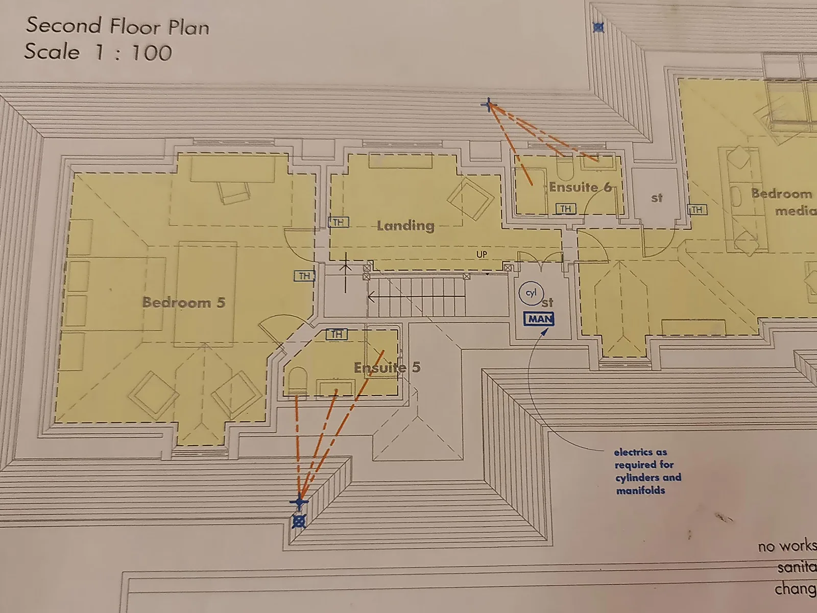 Loft conversion planning drawings used to prepare a detailed building quotation